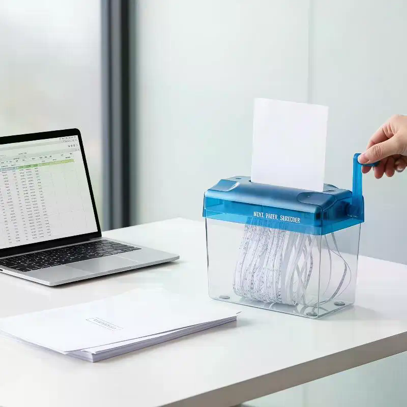 Home Office Paper Shredder - Trituradora de Papel Manual Portátil Mini