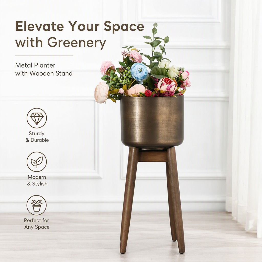 Soporte de Madera Industrial M - Home Office Industrial Style reseña y precio