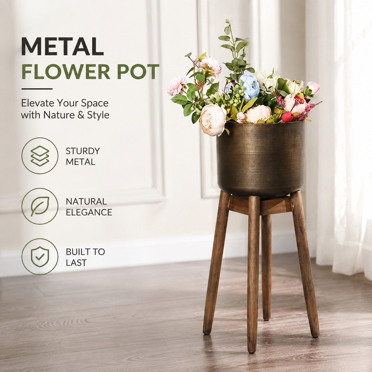 Soporte de Madera Industrial M - Home Office Industrial Style reseña y precio