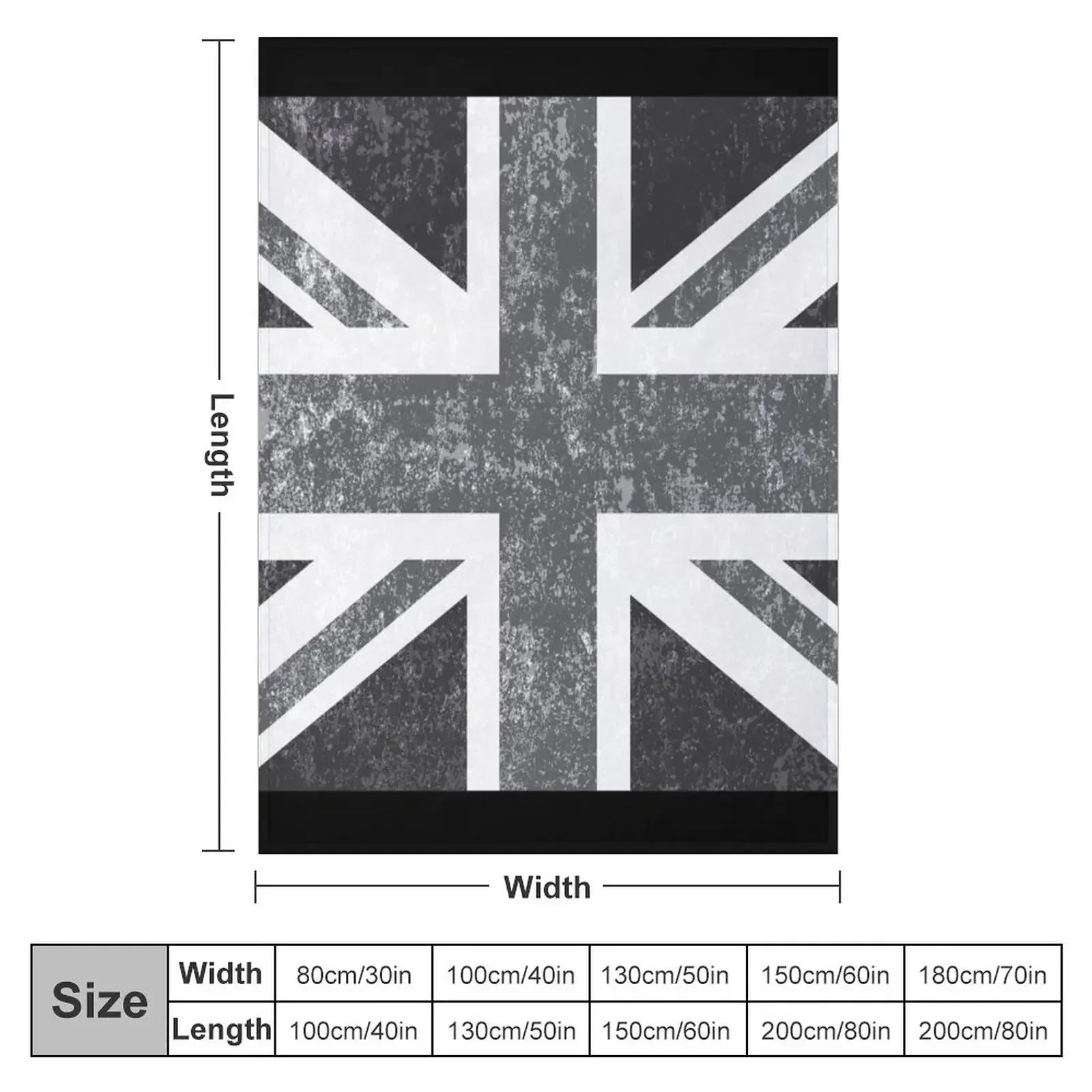 Union Jack Vintage Grayscale - - Home Office United Kingdom reseña y precio