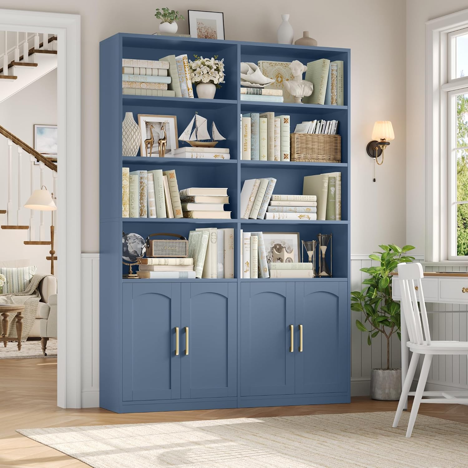 Estantería Doble Ancha con Pue - Home Office Industrial Style reseña y precio