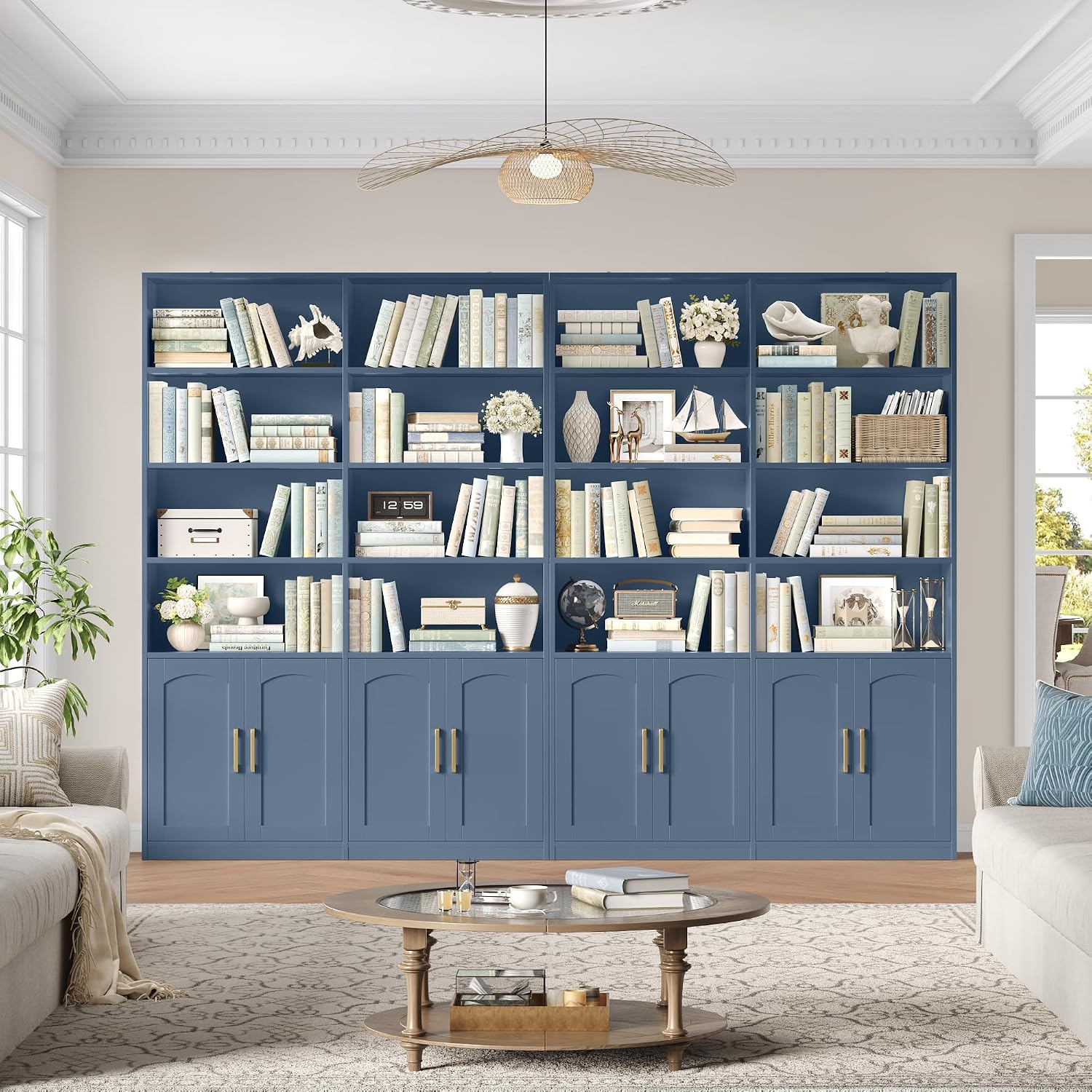 Estantería Doble Ancha con Pue - Home Office Industrial Style reseña y precio