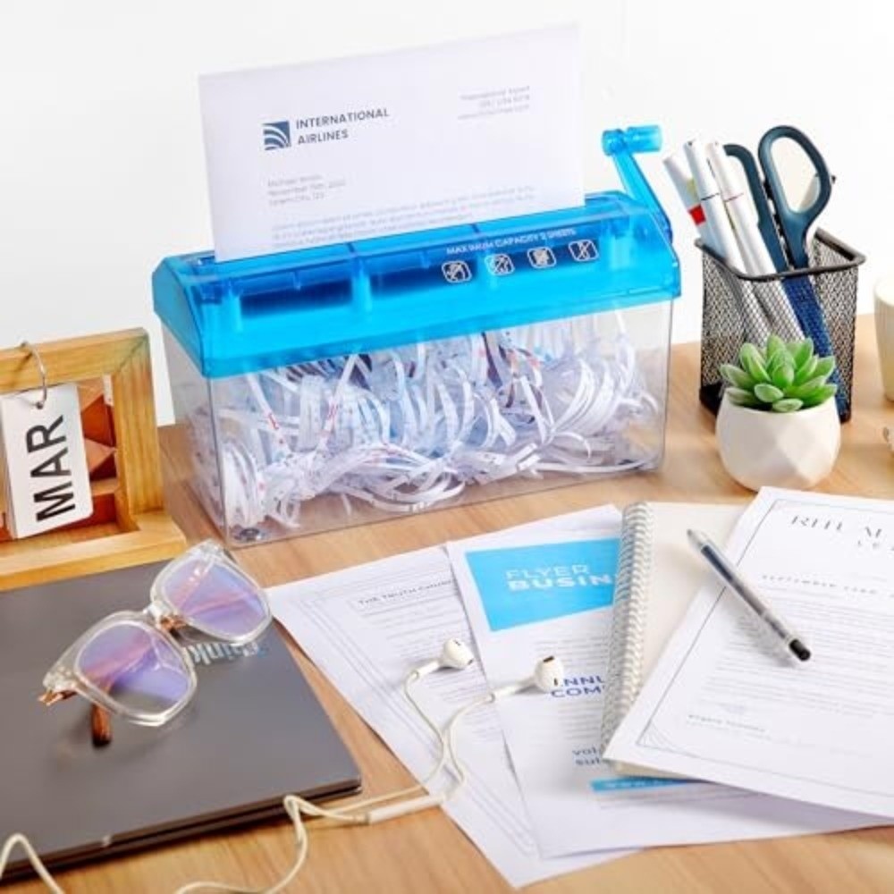Trituradora Manual de Papel de - Home Office Paper Shredder reseña y precio