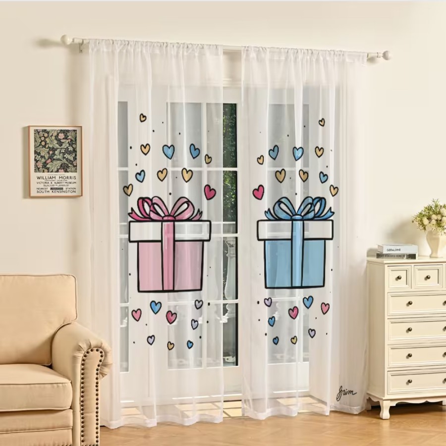2 Cortinas Transparentes con E - Home Office Box reseña y precio