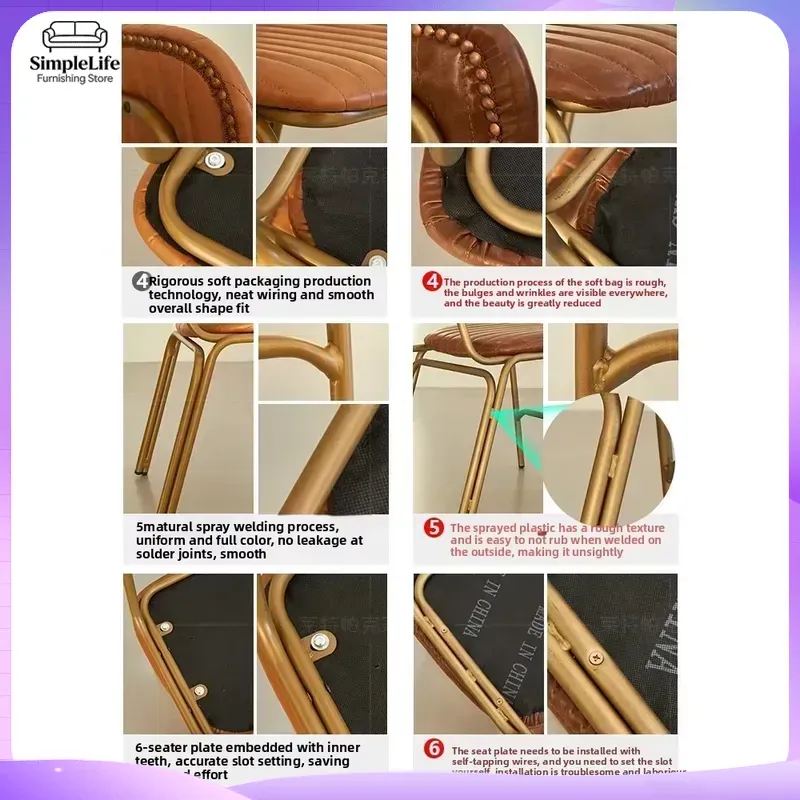 Silla de Comedor Retro de Hier - Home Office Industrial Style reseña y precio
